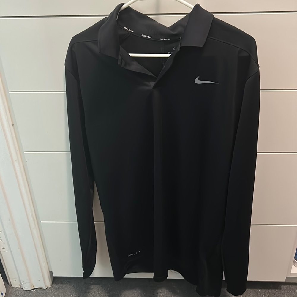 Nike Dry Fit Long sleeve Golf shirt - Black - Large